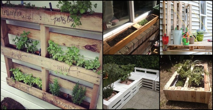 green pallets garden